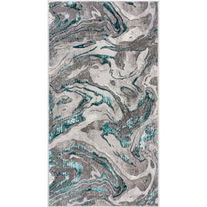 Šedo-modrý koberec Flair Rugs Marbled, 200 x 290 cm obraz