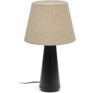Černo-béžová stolní lampa s textilním stínidlem (výška 60 cm) Torrent – Kave Home obraz
