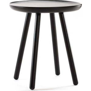 Černý odkládací stolek z masivu EMKO Naïve, ø 45 cm obraz