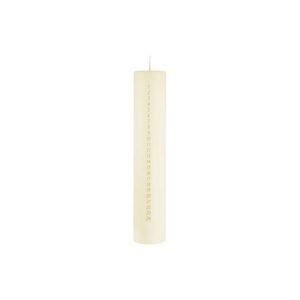 Krémově bílá adventní svíčka s čísly Unipar, doba hoření 70 h obraz