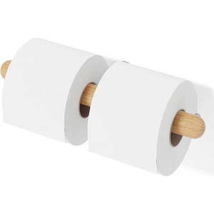 Nástěnný držák na toaletní papír z dubového dřeva Wireworks Yoku obraz