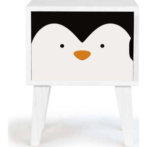 Dětský dřevěný noční stolek Little Nice Things Penguin obraz