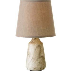 Béžová keramická stolní lampa s textilním stínidlem (výška 28 cm) – Casa Selección obraz