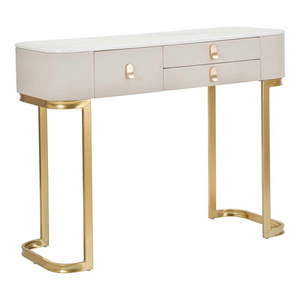Konzolový stolek v béžovo-zlaté barvě 40x100 cm Beauty – Mauro Ferretti obraz