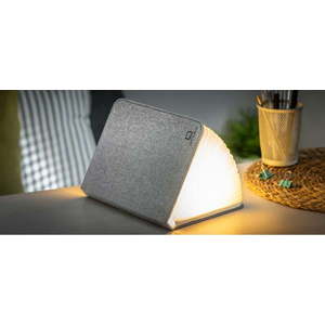Šedá velká LED stolní lampa ve tvaru knihy Gingko Booklight obraz