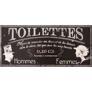 Kovová cedule 36x16 cm Toilettes – Antic Line obraz