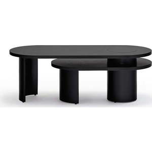Černý konferenční stolek v dekoru jasanu 120x50 cm Nori - Teulat obraz