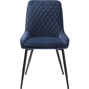 Modrá sametová jídelní židle Milton – Unique Furniture obraz