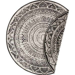 Černo-krémový venkovní koberec NORTHRUGS Siruma, ø 200 cm obraz