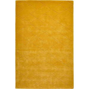 Hořčicově žlutý vlněný koberec Think Rugs Kasbah, 120 x 170 cm obraz
