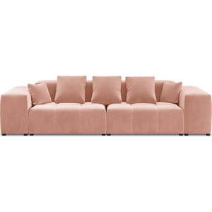 Růžová sametová pohovka 320 cm Rome Velvet - Cosmopolitan Design obraz