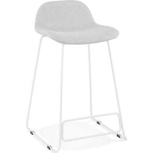 Světle šedá barová stolička s bílými nohami Kokoon Vancouver Mini, výška sedu 66 cm obraz