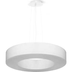 Bílé závěsné svítidlo s textilním stínidlem ø 50 cm Galata Slim – Nice Lamps obraz