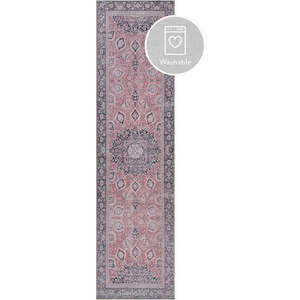Růžový pratelný koberec běhoun 60x230 cm FOLD Somerton – Flair Rugs obraz