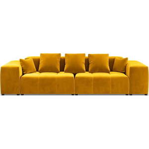 Žlutá sametová pohovka 320 cm Rome Velvet - Cosmopolitan Design obraz