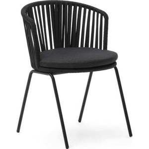 Černá kovová zahradní židle Saconca – Kave Home obraz