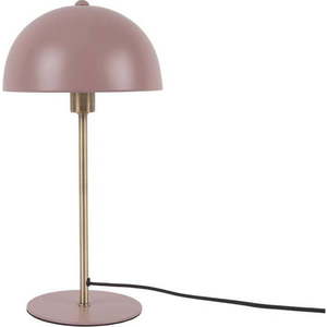 Růžová stolní lampa s detaily ve zlaté barvě Leitmotiv Bonnet obraz