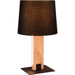 LED stolní lampa v černé a přírodní barvě s textilním stínidlem (výška 50 cm) Rahul – Trio obraz