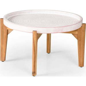 Zahradní stolek s růžovou betovonou deskou Bonami Selection Bari, ø 70 cm obraz