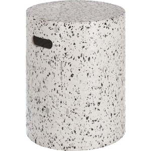 Bílý betonový odkládací stolek Kave Home Jenell, ⌀ 35 cm obraz