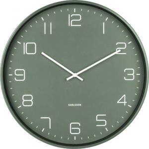 Zelené nástěnné hodiny Karlsson Lofty, ø 40 cm obraz