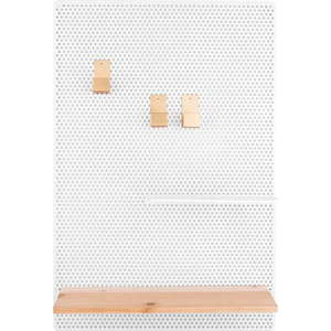 Bílá kovová nástěnka PT LIVING Perky, 34, 5 x 52, 5 cm obraz