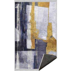Žluto-tmavě modrý pratelný koberec 80x150 cm Unique – Mila Home obraz