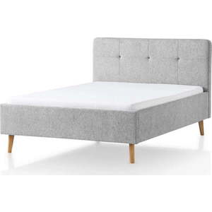 Světle šedá čalouněná dvoulůžková postel 140x200 cm Smart – Meise Möbel obraz