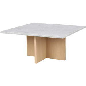Bílý mramorový konferenční stolek 90x90 cm Brooksville - Rowico obraz