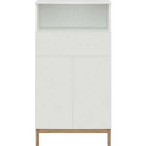 Bílá vysoká koupelnová skříňka 60x121 cm Mirza - Støraa obraz