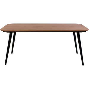 Jídelní stůl z jasanového dřeva s černými nohami Ragaba Contrast, 180 x 90 cm obraz