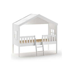 Bílá domečková vyvýšená dětská postel 90x200 cm Housebed – Vipack obraz