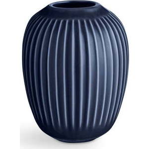 Tmavě modrá kameninová váza Kähler Design Hammershoi, ⌀ 8, 5 cm obraz