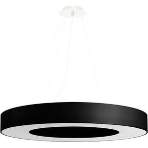 Černé závěsné svítidlo s textilním stínidlem ø 70 cm Galata Slim – Nice Lamps obraz