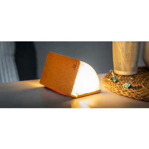 Oranžová malá LED stolní lampa ve tvaru knihy Gingko Booklight obraz