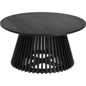 Černý konferenční stolek z teakového dřeva Kave Home Irune, ⌀ 80 cm obraz
