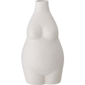 Bílá kameninová váza Bloomingville Elora, výška 18 cm obraz