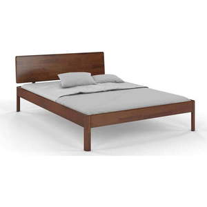 Tmavě hnědá postel z borovicového dřeva 90x200 cm Ammer – Skandica obraz
