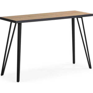 Černý/přírodní konzolový stolek s deskou v dubovém dekoru 60x120 cm Sindi – Marckeric obraz