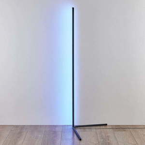 Černá LED stojací lampa (výška 141 cm) Level – Trio obraz