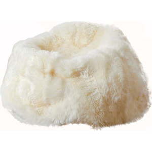 Bílý sedací vak z ovčí kožešiny Native Natural, ⌀ 110 cm obraz