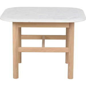 Bílý mramorový konferenční stolek 62x62 cm Hammond - Rowico obraz