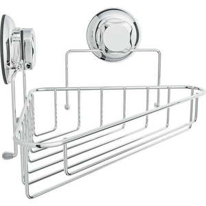 Samodržící kovová koupelnová polička ve stříbrné barvě Bestlock Bath – Compactor obraz