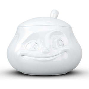 Bílá usměvavá cukřenka z porcelánu 58products obraz