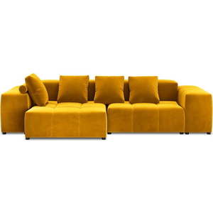 Žlutá sametová rohová pohovka (variabilní) Rome Velvet - Cosmopolitan Design obraz