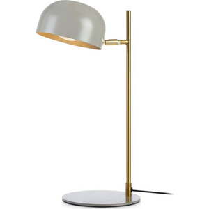 Šedá stolní lampa se stojanem v měděné barvě Markslöjd Pose obraz