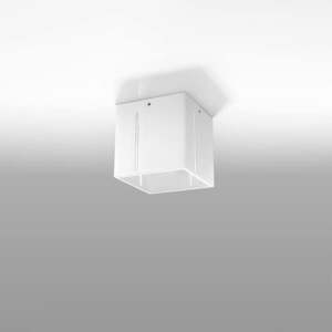 Bílé stropní svítidlo s kovovým stínidlem 10x10 cm Pax – Nice Lamps obraz