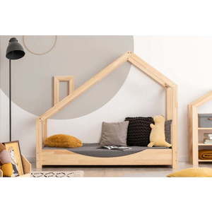 Domečková postel z borovicového dřeva Adeko Luna Elma, 90 x 180 cm obraz
