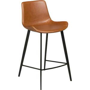 Světle hnědá barová židle z imitace kůže DAN-FORM Denmark Hype, výška 91 cm obraz
