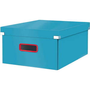 Modrý kartonový úložný box s víkem 48x37x20 cm Click&Store – Leitz obraz